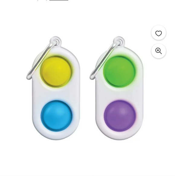 Fidget Push N' Pop On Go w Carabiner NEW - Picture 3 of 5